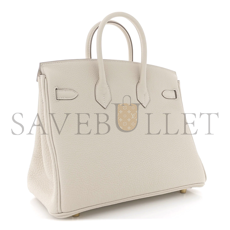 H**me5 master birkin 25 retourne togo craie gold hardware h041344cc10 (25*20*13cm)
